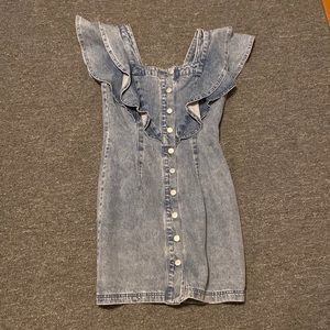Avec Les Filles Denim Mini Dress